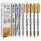 8 Pieces Gold and Silver Marker Metallic, Fine Point Gold and Silver Markers Permanent Metallic for Artist Illustration, Crafts, Gift Card Making, Scrapbooking, Fabric, DIY Photo Album,